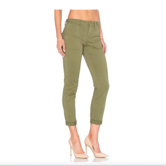 Sanctuary Pants - Revolve Cactus Green Cotton Blend Sanctuary Relaxed Traveler Crop Pant 26